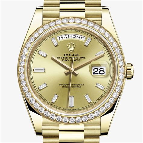 rolex day date oro anniversary|rolex day date 40mm price.